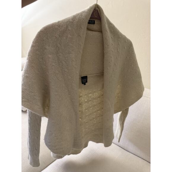 Ralph Lauren Cream Women Cashmere Wool Blend Cable-Knit Open Front Cardigan - Picture 1 of 6